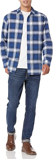 Men's long-sleeved flannel shirt