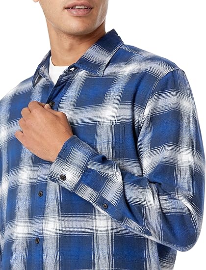 Men's long-sleeved flannel shirt