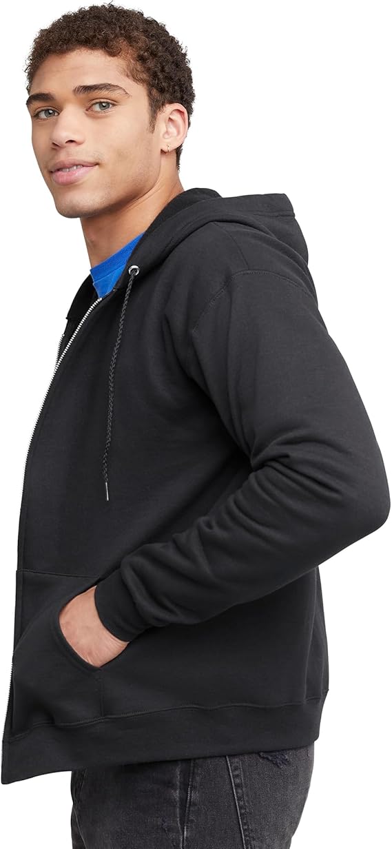 Men's zip-up hoodie, men's full-zip fleece hoodie, hooded sweatshirt