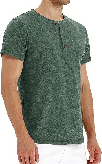 Men's Fashion Casual Basic Long/Short Sleeve Henley Collar T-Shirt