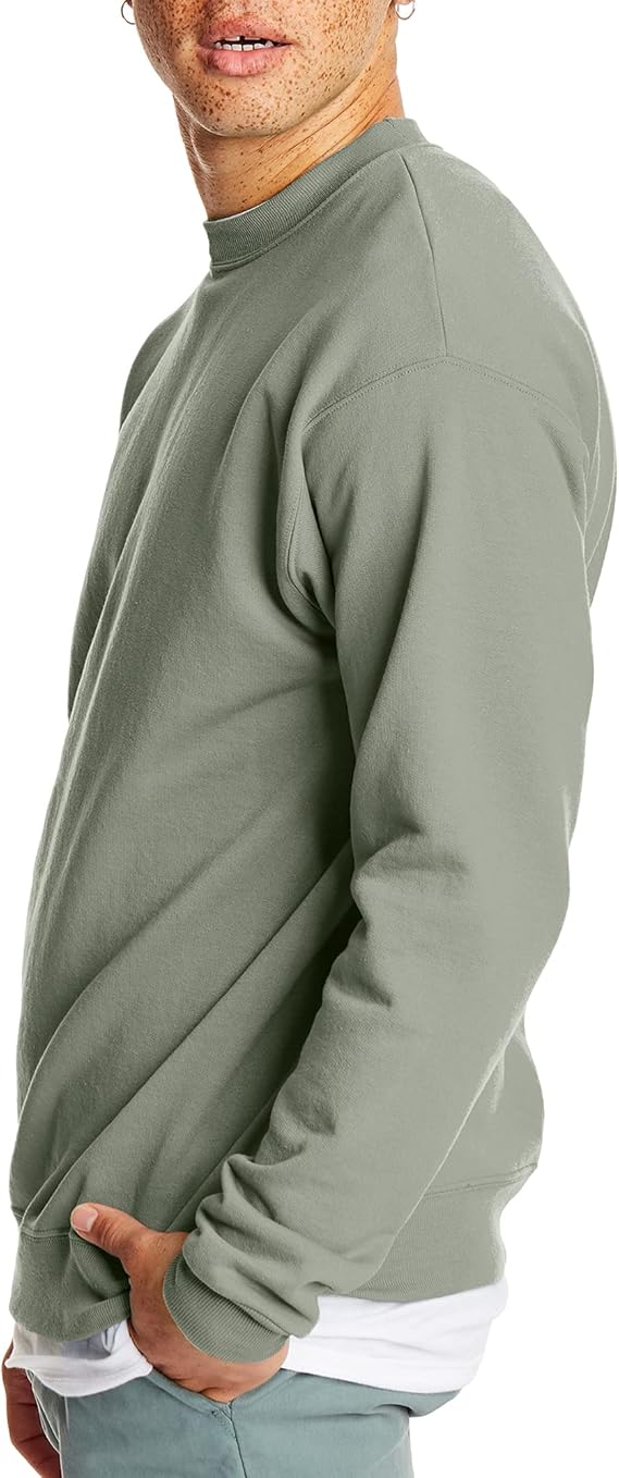 Men's fleece hoodie, pullover crew neck sweatshirt, plus size/extra long, 1 or 2 packs