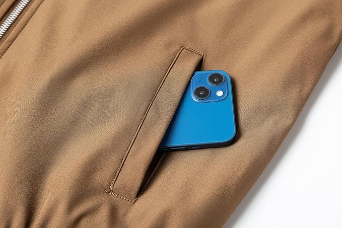 Men's bomber jacket, stylish, lightweight, windproof, casual outerwear for spring and autumn.