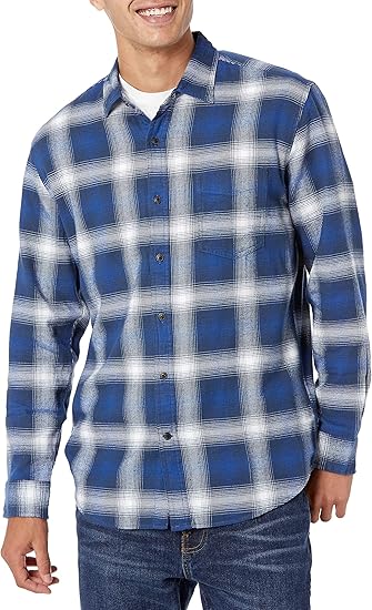 Men's long-sleeved flannel shirt