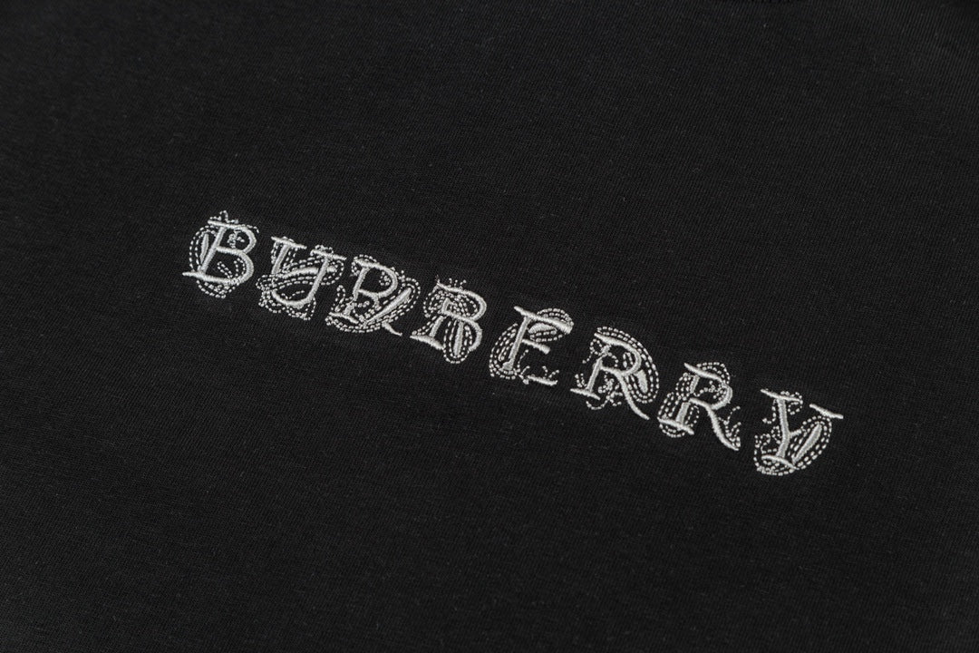 Embroidered crew neck cotton T-shirt