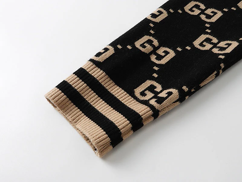 Jacquard-knit cashmere sweatshirt