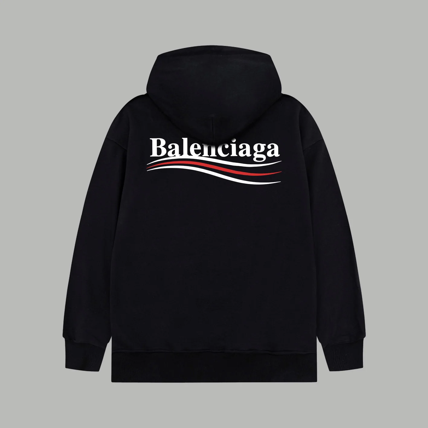 Printed zip-up hooded sweatshirt