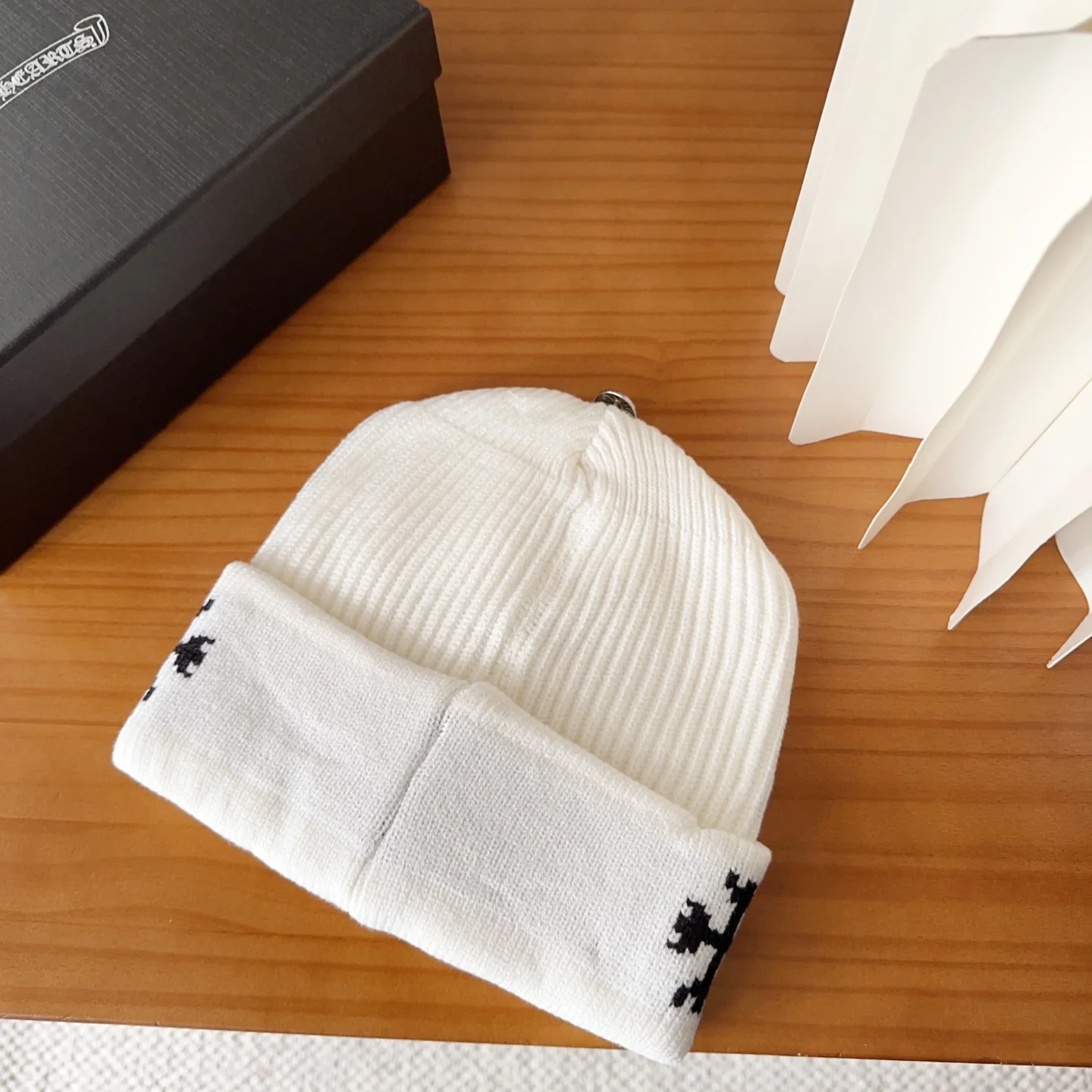 Jacquard Cashmere Knitted  Beanie