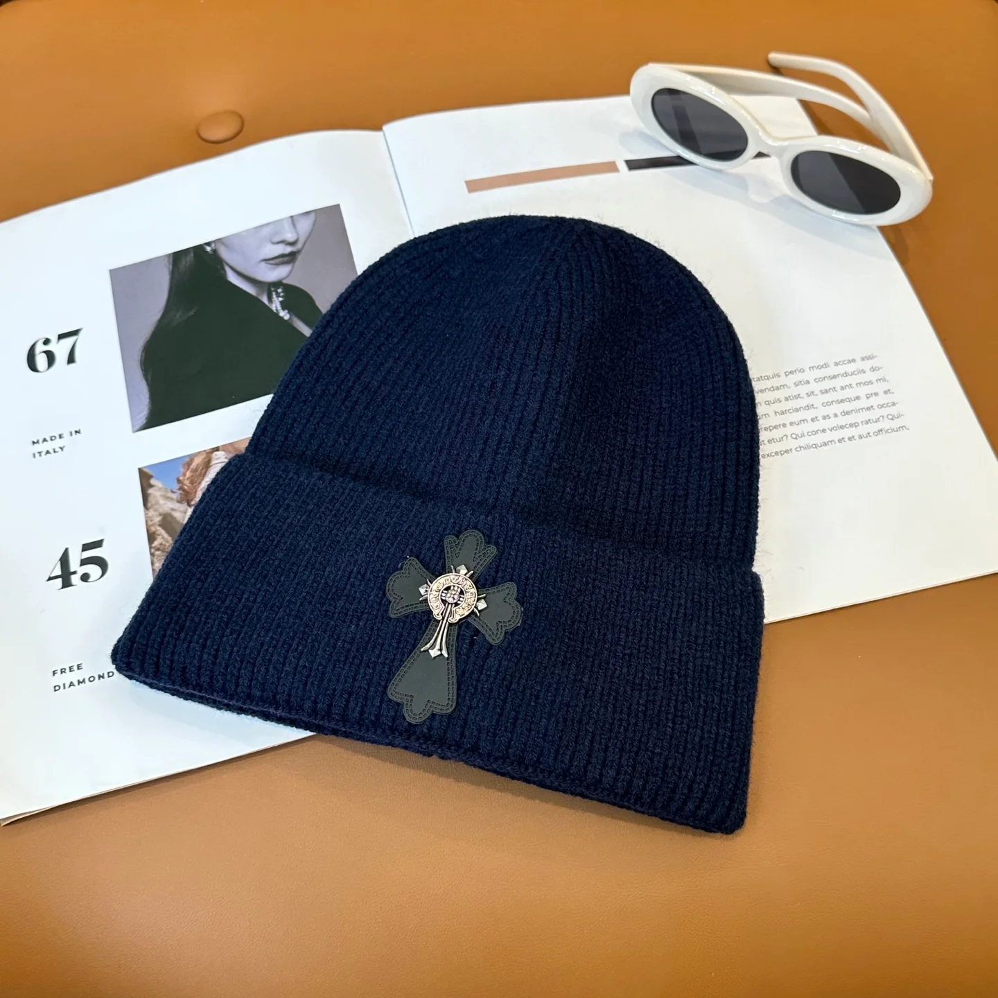 Fashionable Cashmere Knitted  Beanie