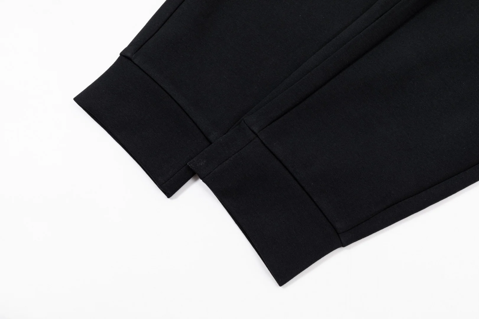 Check embroidered cotton drawstring trousers