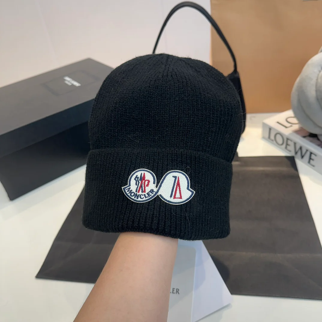 Embroidery Cashmere Knitted  Beanie