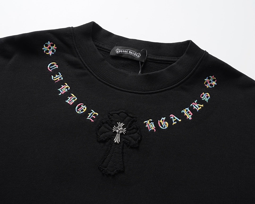 Embroidered Patch Sweatshirt