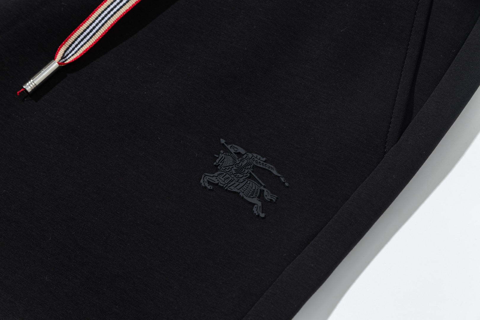 Embroidery cotton drawstring trousers