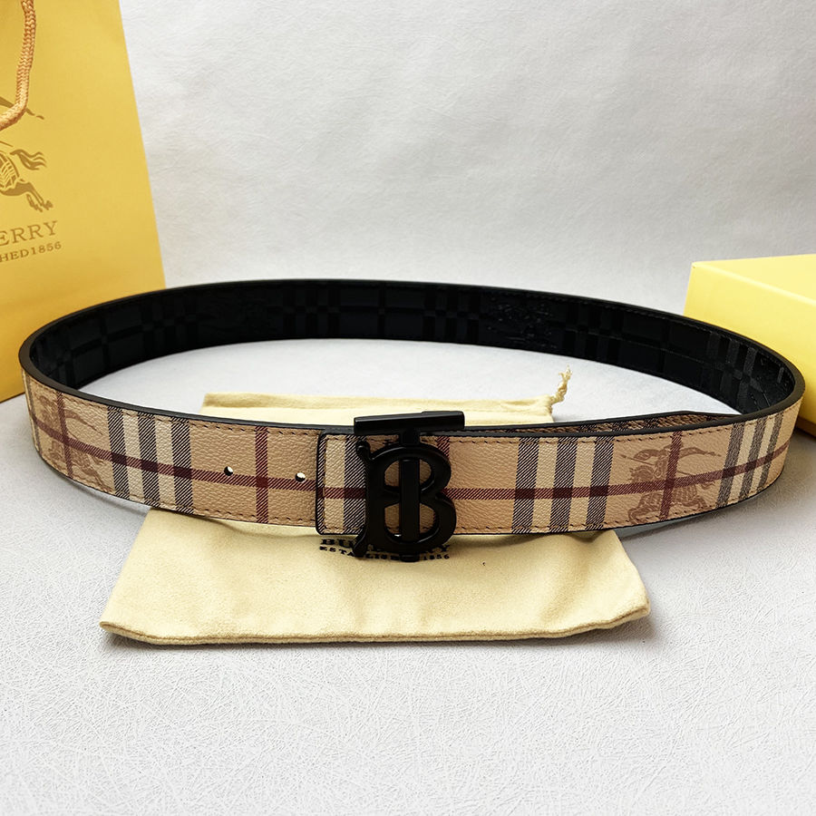 Double-sided leather belt