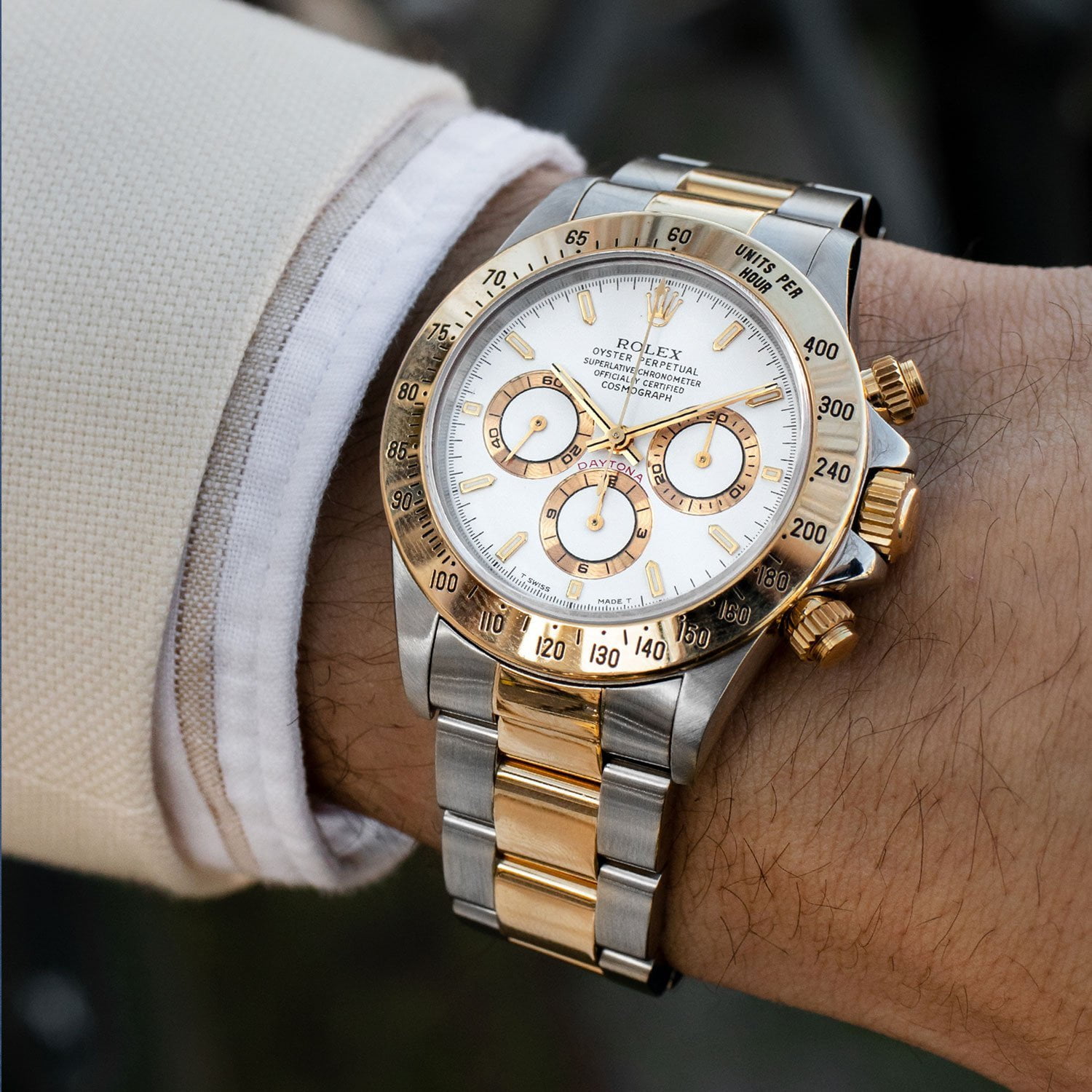 Daytona Steel & Gold White Dial 116503