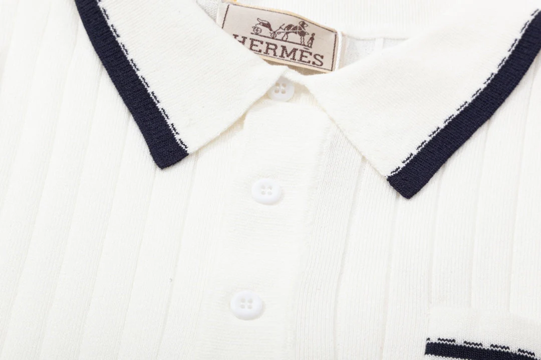 Fashion men's knitted polo shirt