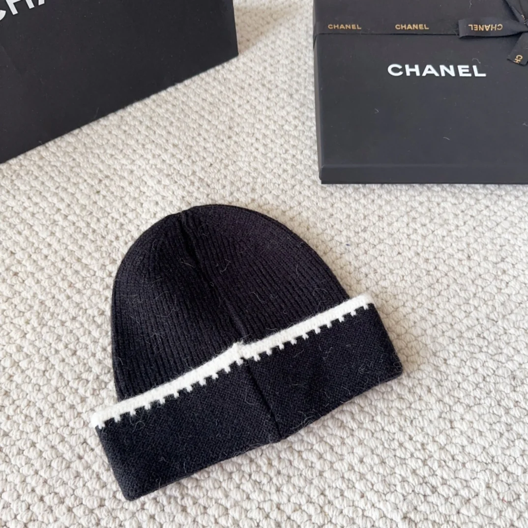 Embroidered Wool Knit Beanie
