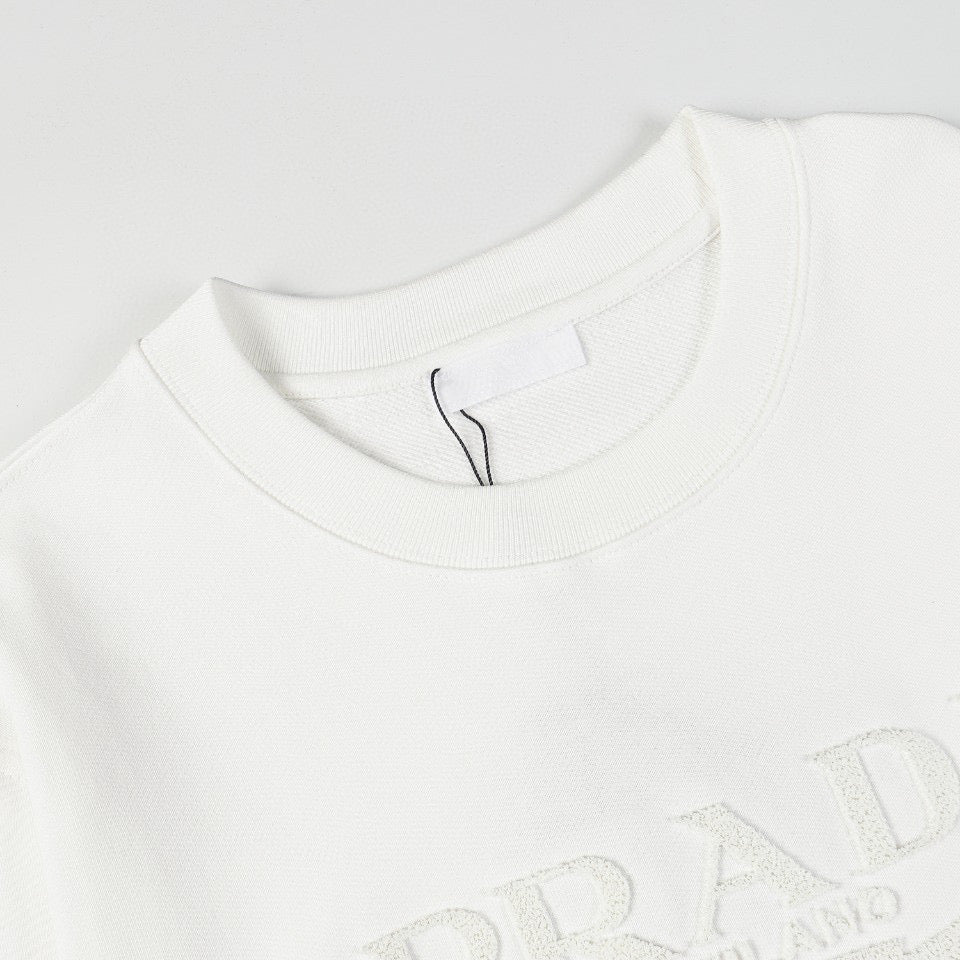 3D embroidered cotton sweatshirt