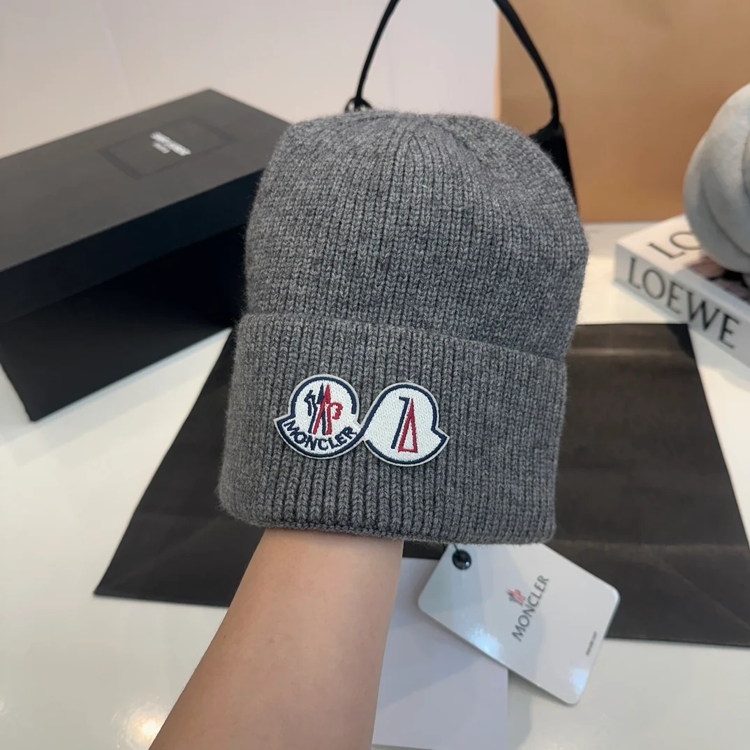 Embroidery Cashmere Knitted  Beanie