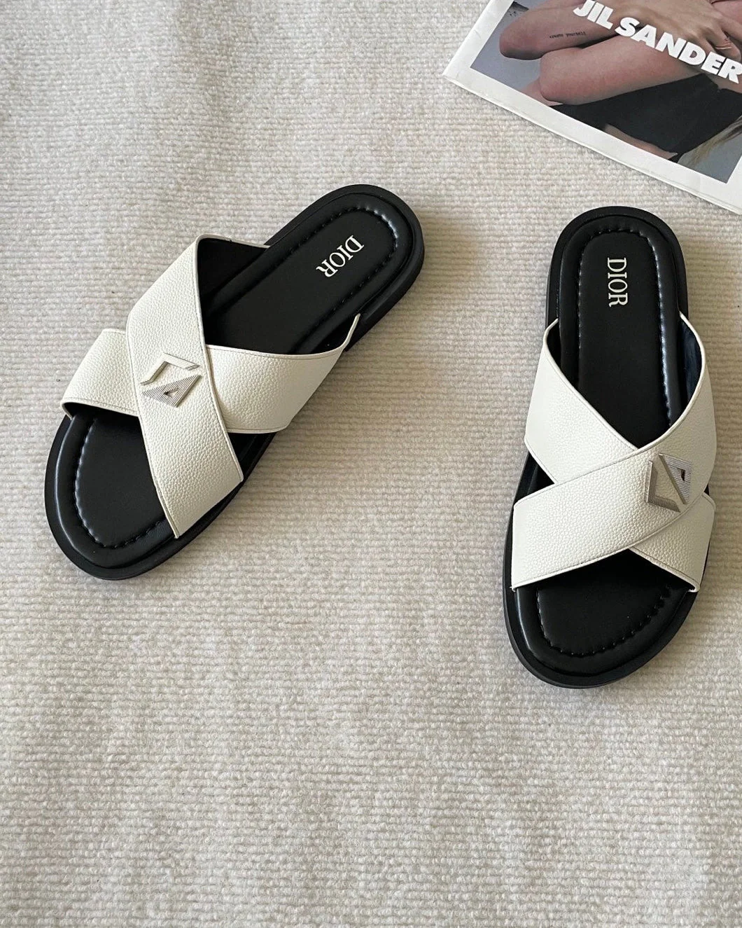 Men's canvas cross slippers