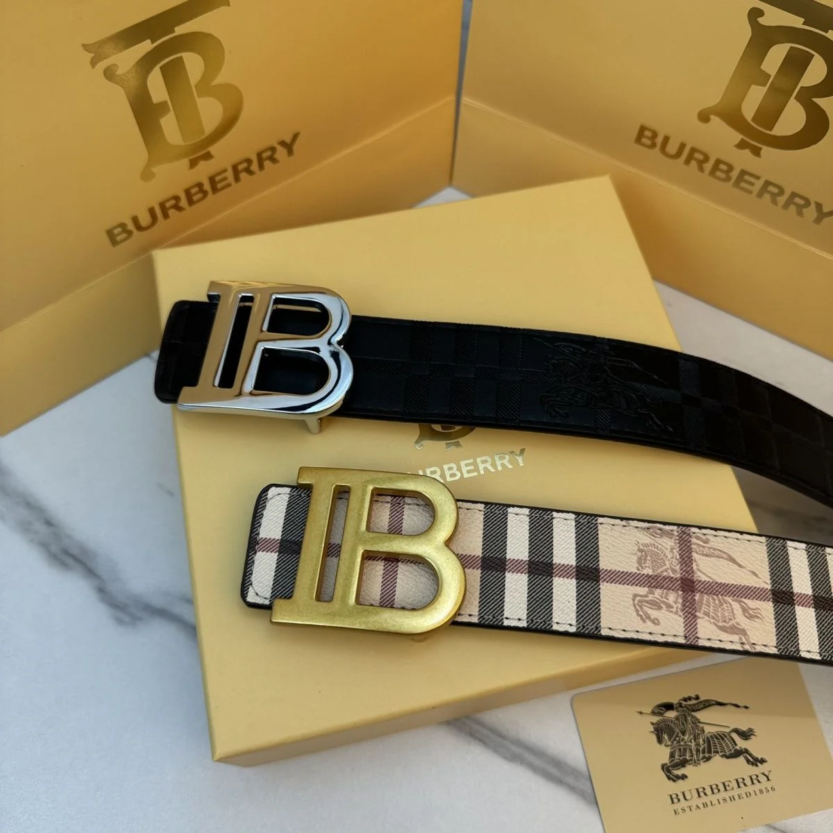 Monogram buckle wallet + belt gift box