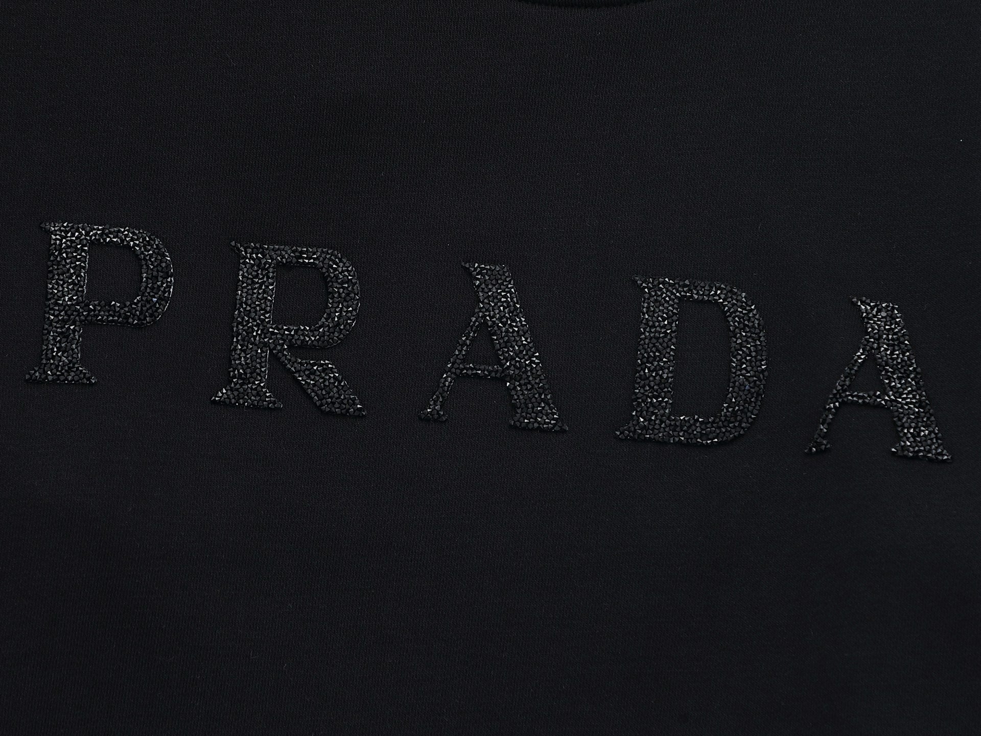 Diamond round neck cotton sweatshirt