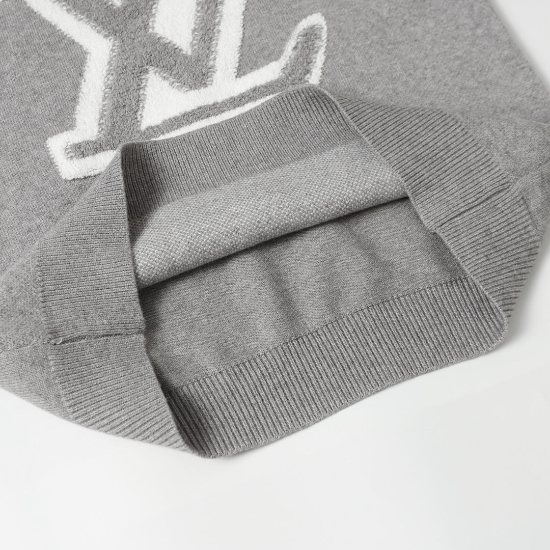 jacquard knit sweater