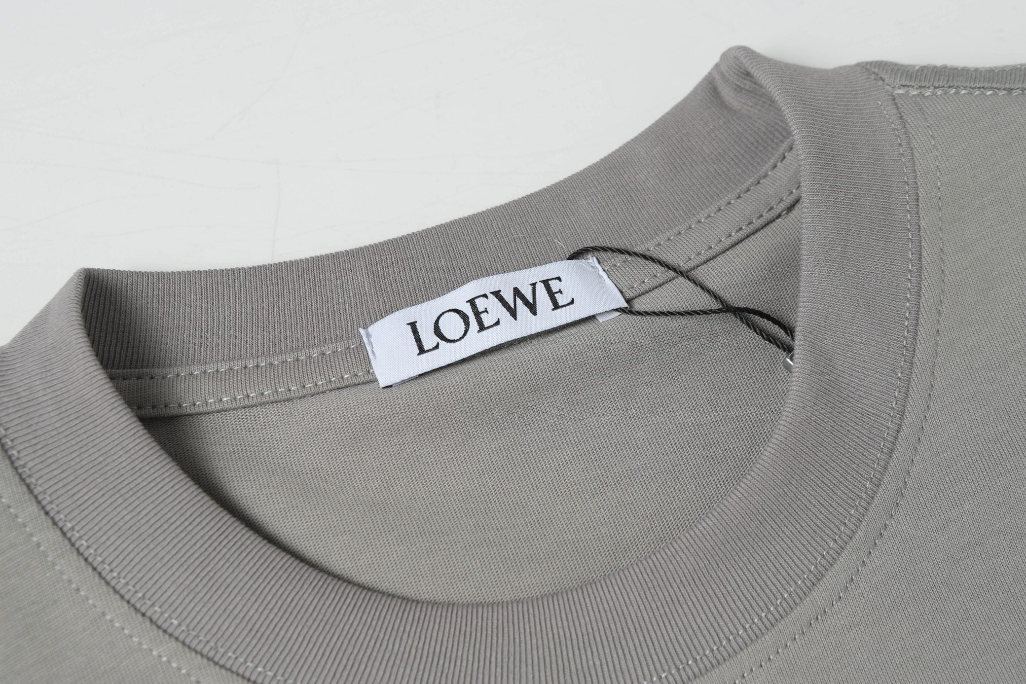 Embroidered crew neck cotton T-shirt