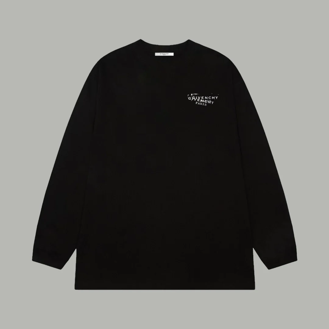 Printed cotton long-sleeved T-shirt