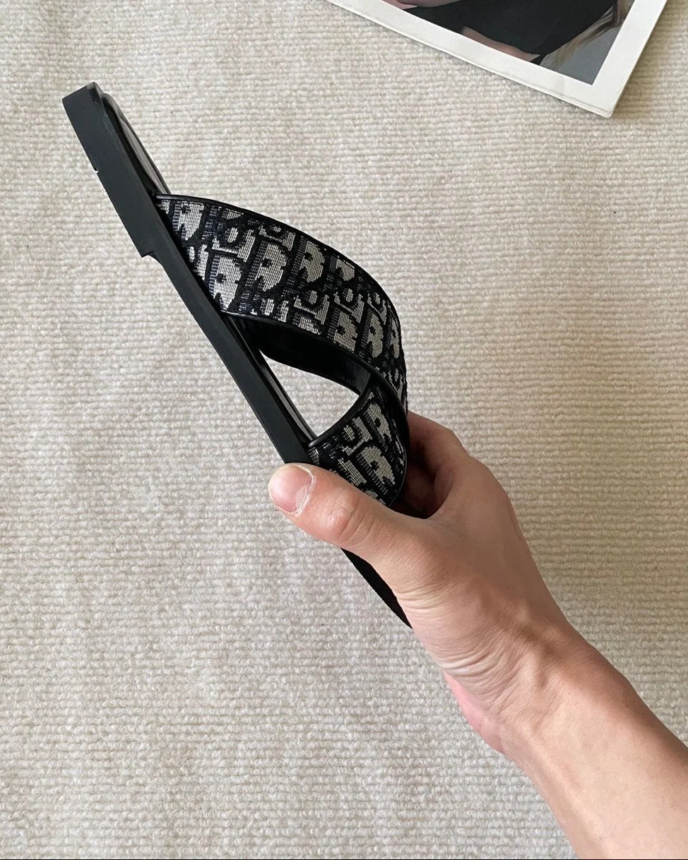 Men's canvas cross slippers