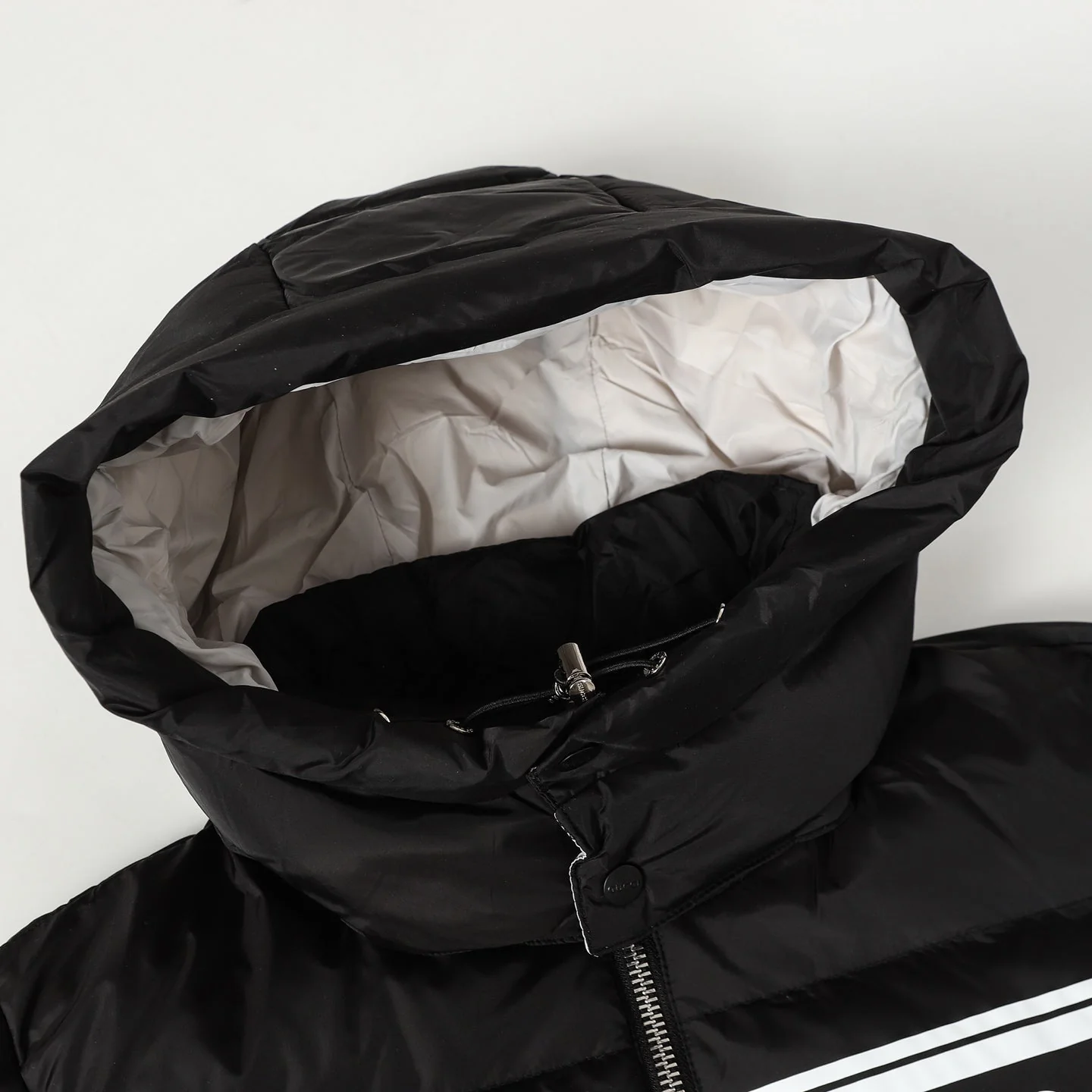Detachable hooded down jacket