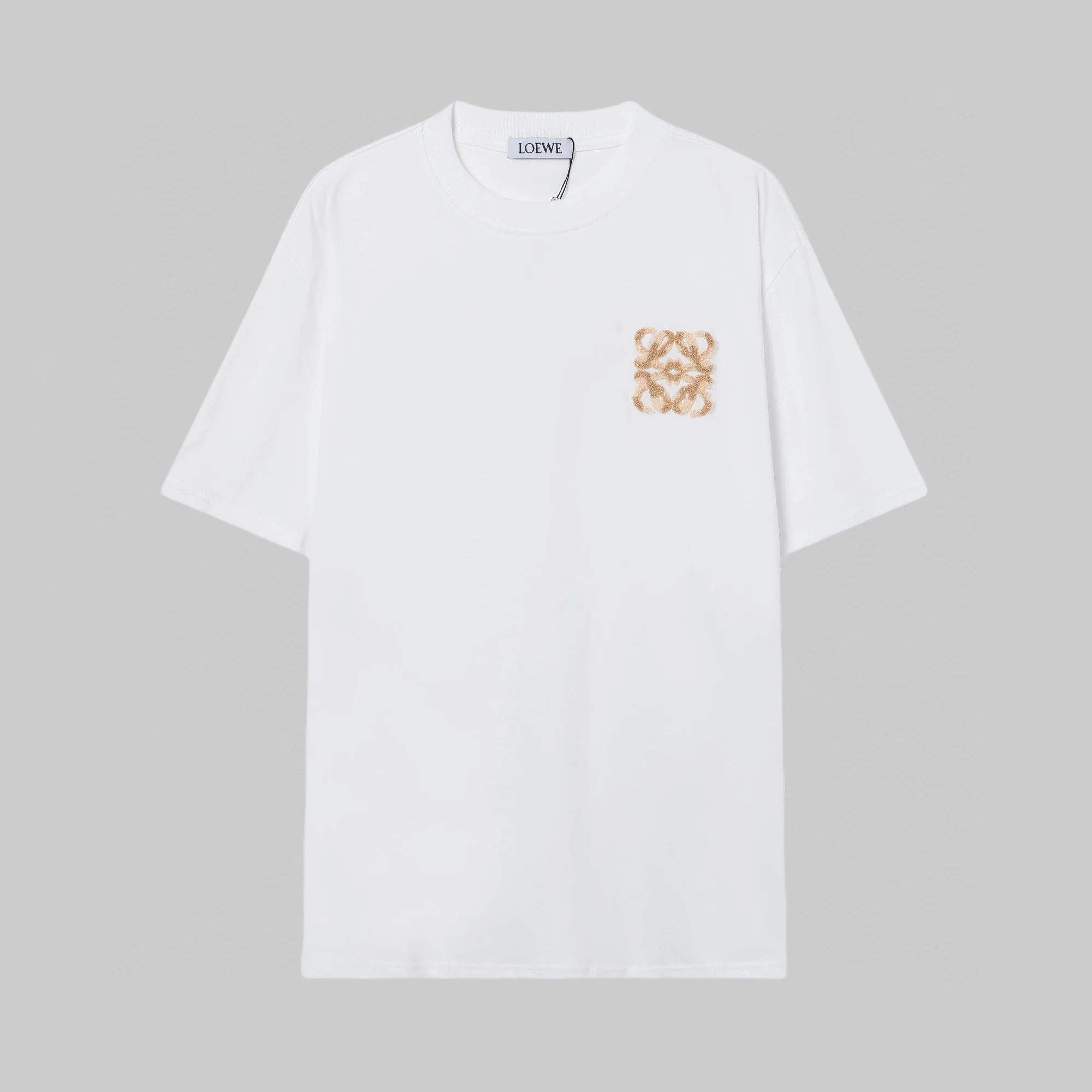 Fleece collar cotton T-shirt