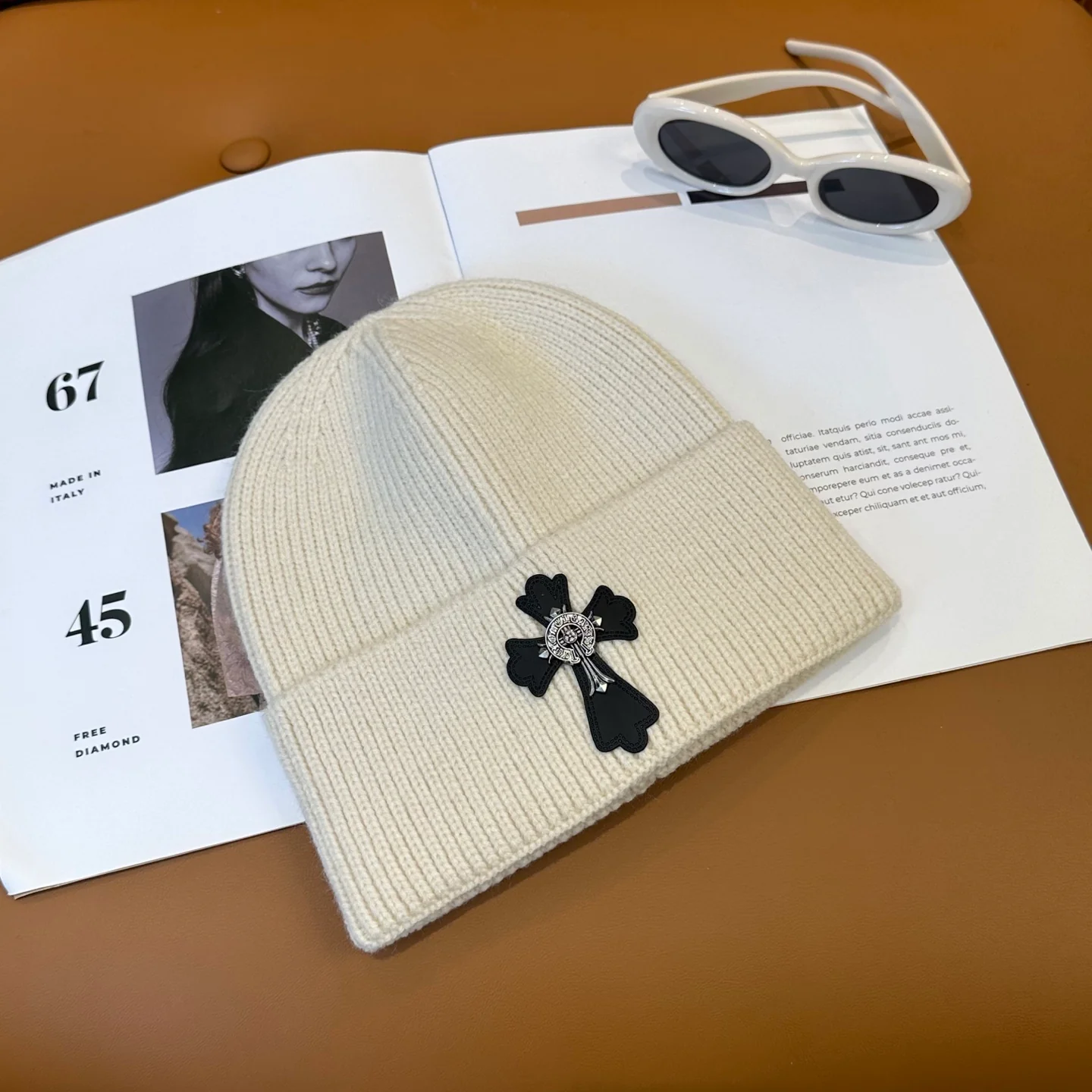 Fashionable Cashmere Knitted  Beanie