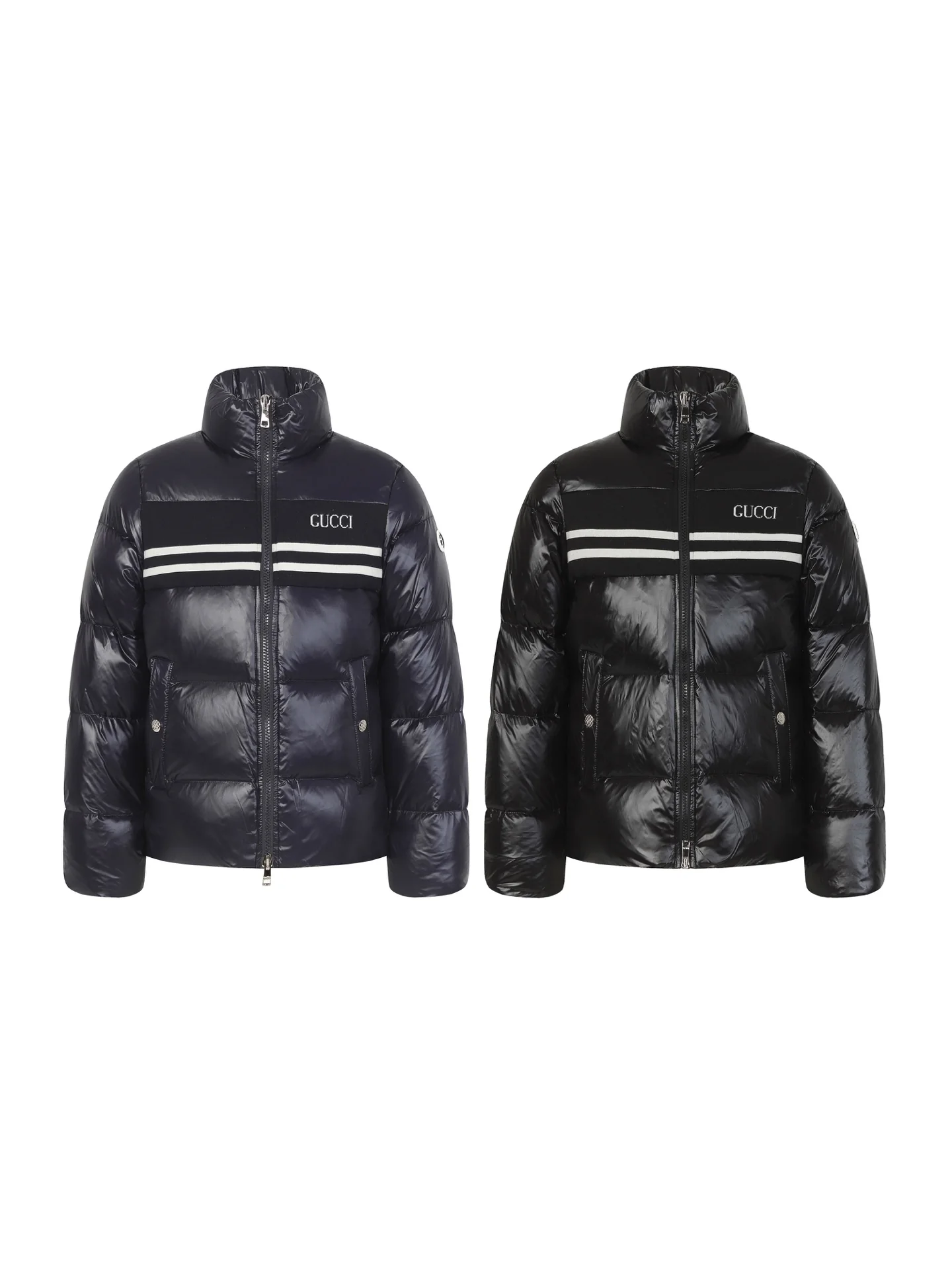 Web stand collar down jacket