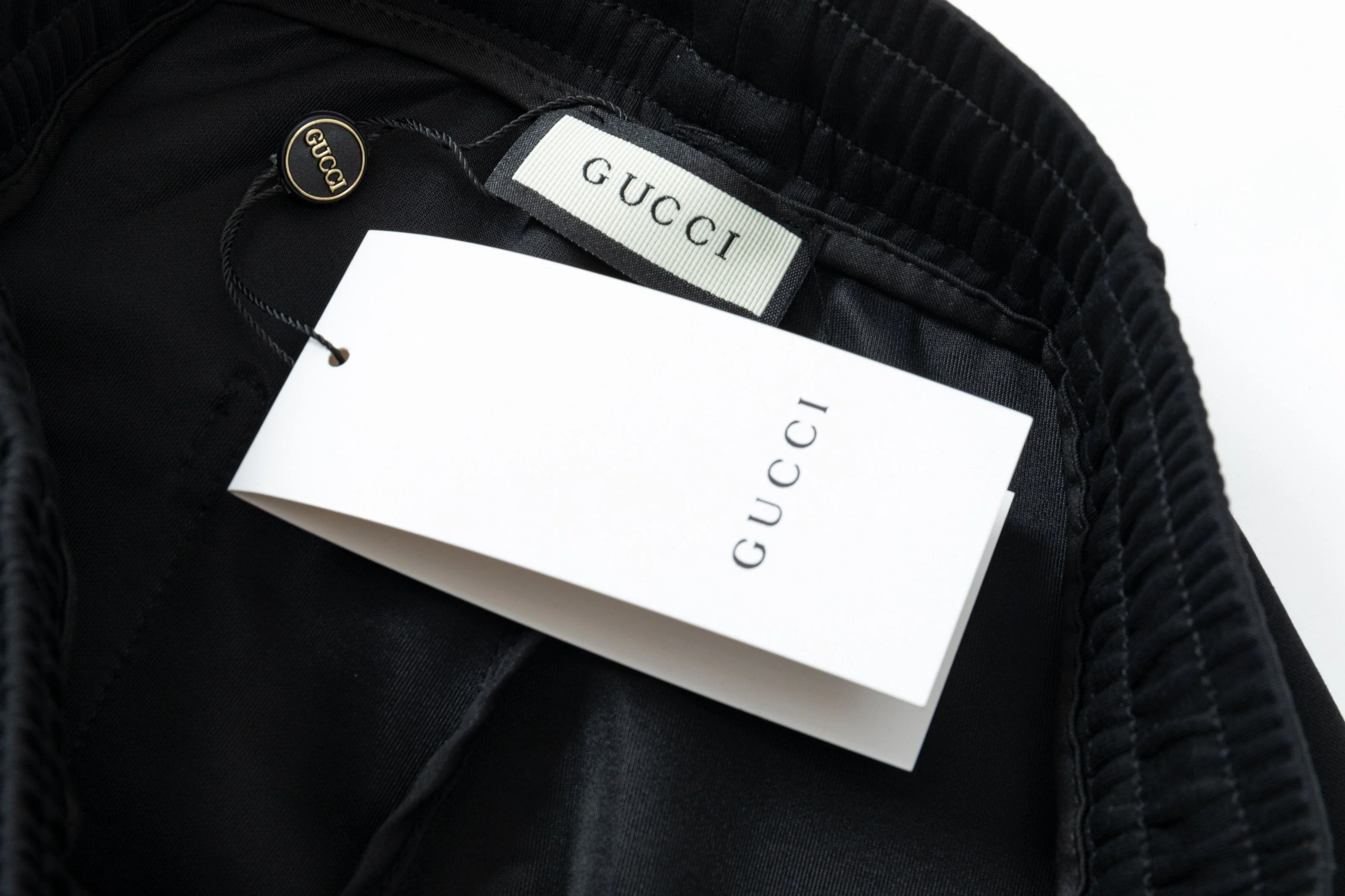 Embroidered drawstring casual trousers