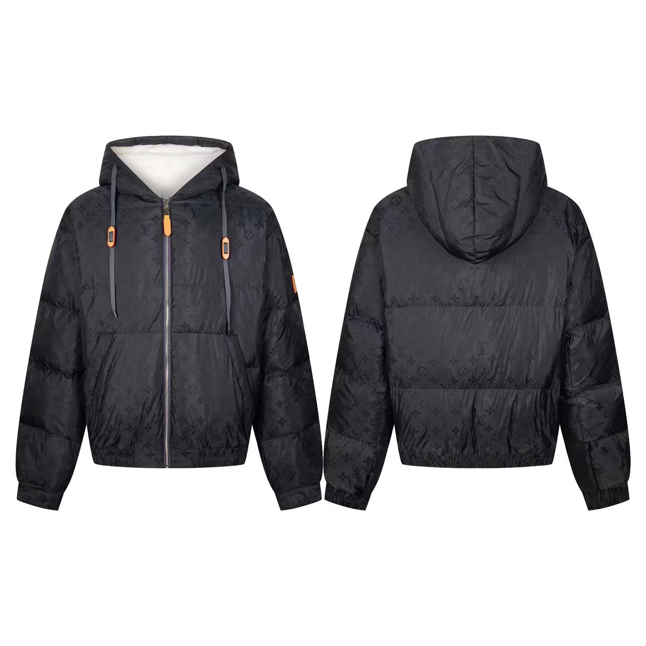 Skiing series jacquard hooded down jacket