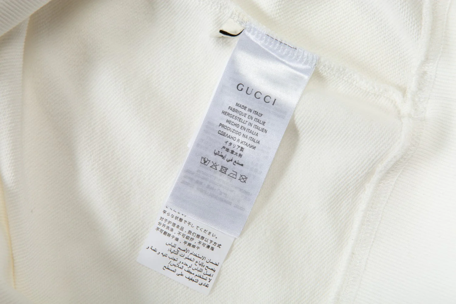 Printed crew neck cotton sweatshirt