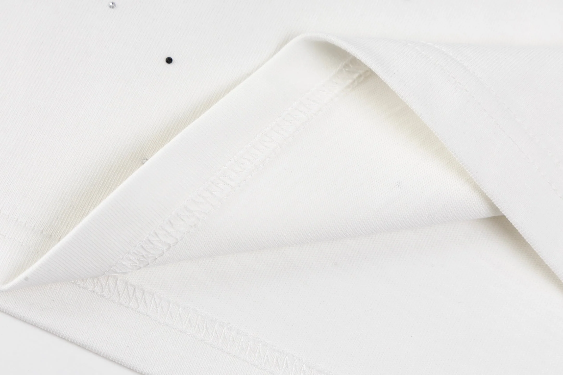 Rhinestone Printed Cotton T-Shirt