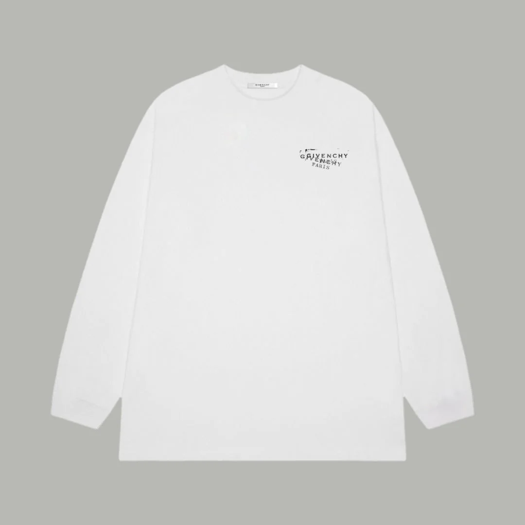 Printed cotton long-sleeved T-shirt