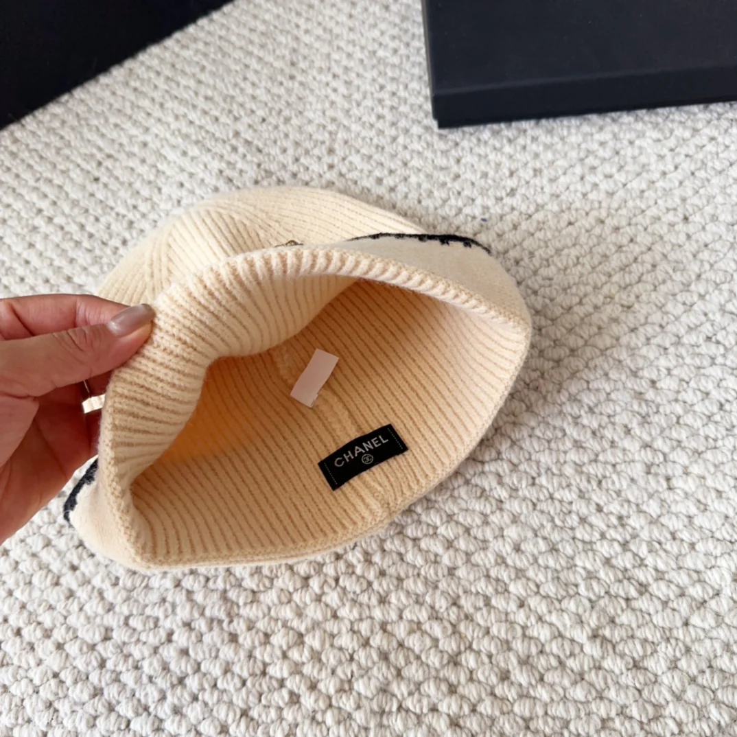 Embroidered Wool Knit Beanie