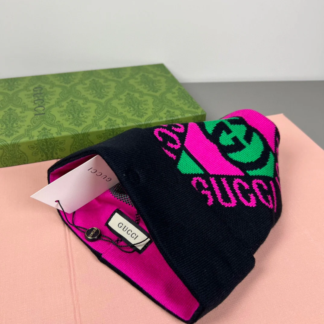 Jacquard Cashmere Knitted  Beanie