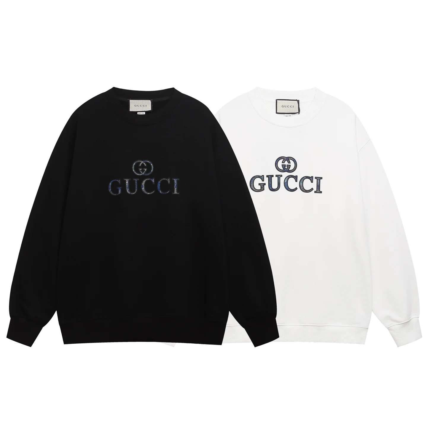Embossed lettering cotton sweatshirt