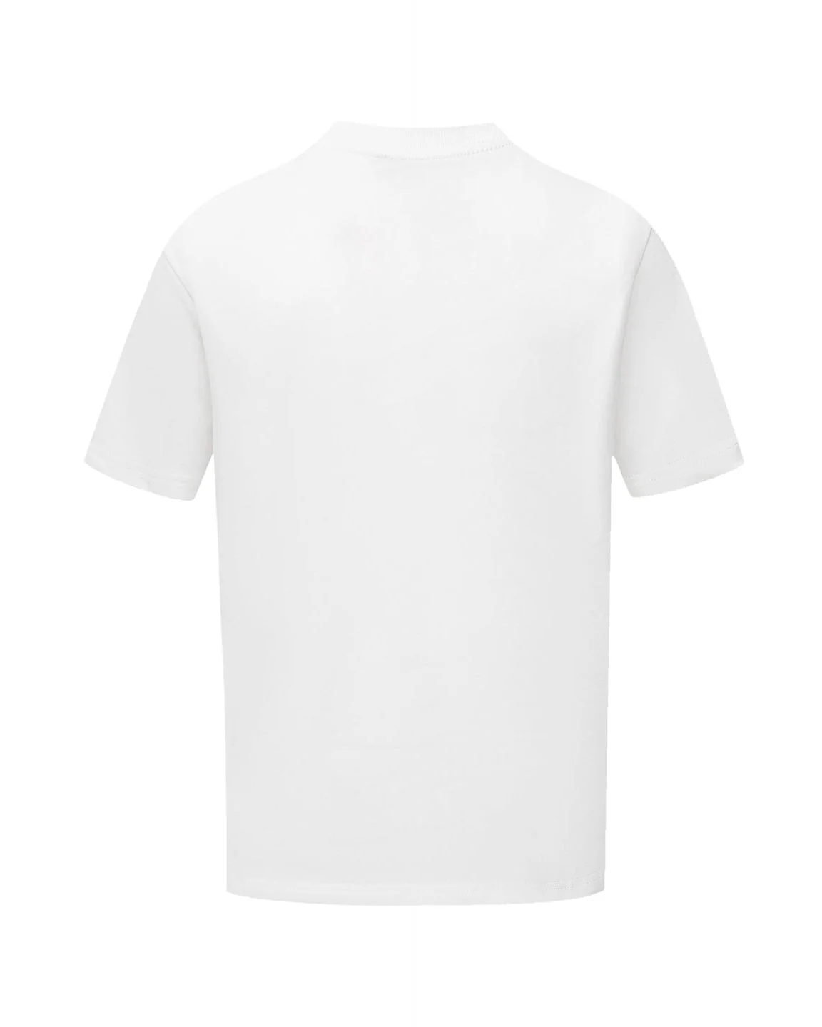 Foamed round neck printed cotton T-shirt