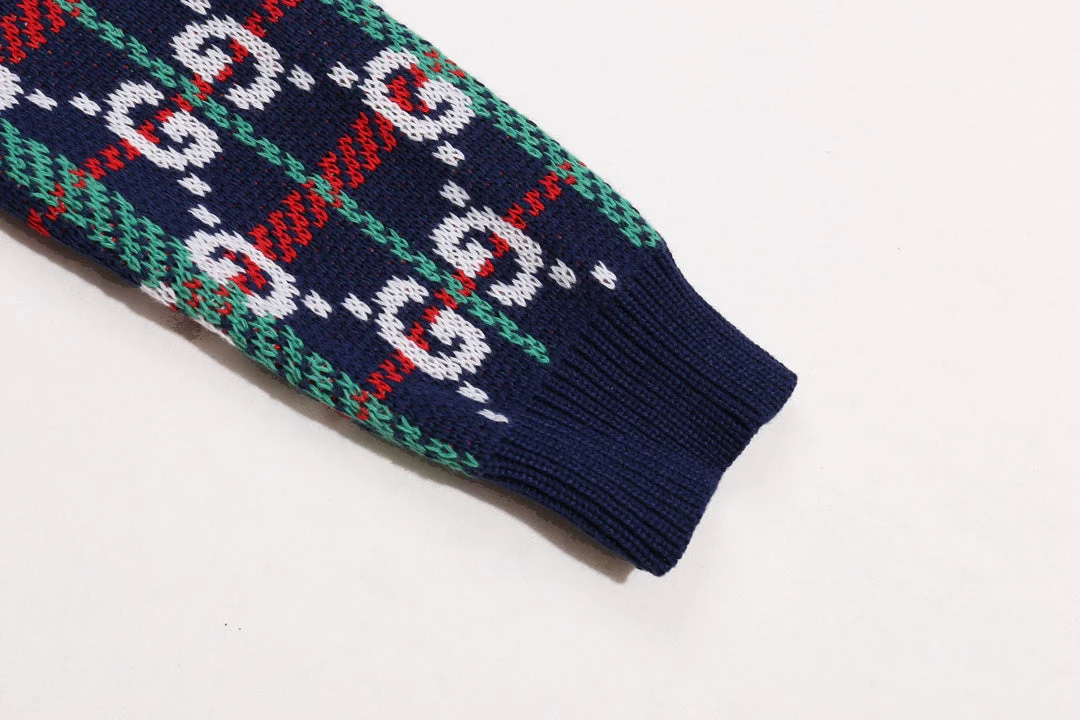 Knitted embroidered cashmere cardigan