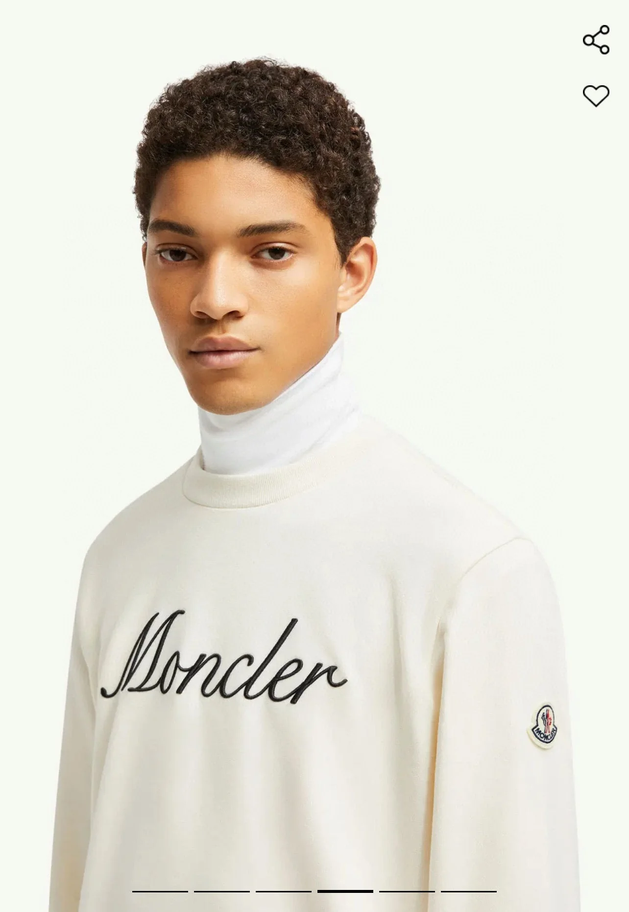 Embroidered crew neck cotton sweatshirt