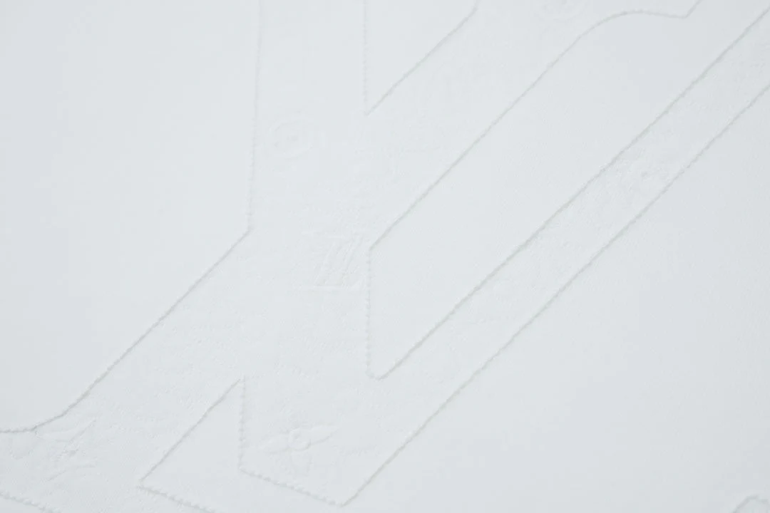 Double-sided embroidered cotton crew neck sweatshirt