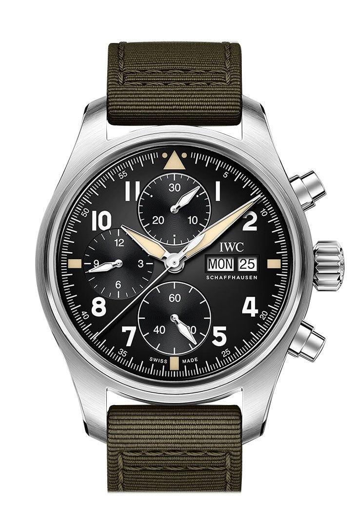 IWC Pilot Spitfire Chronograph Automatic Black Dial Men's Watch IW387901