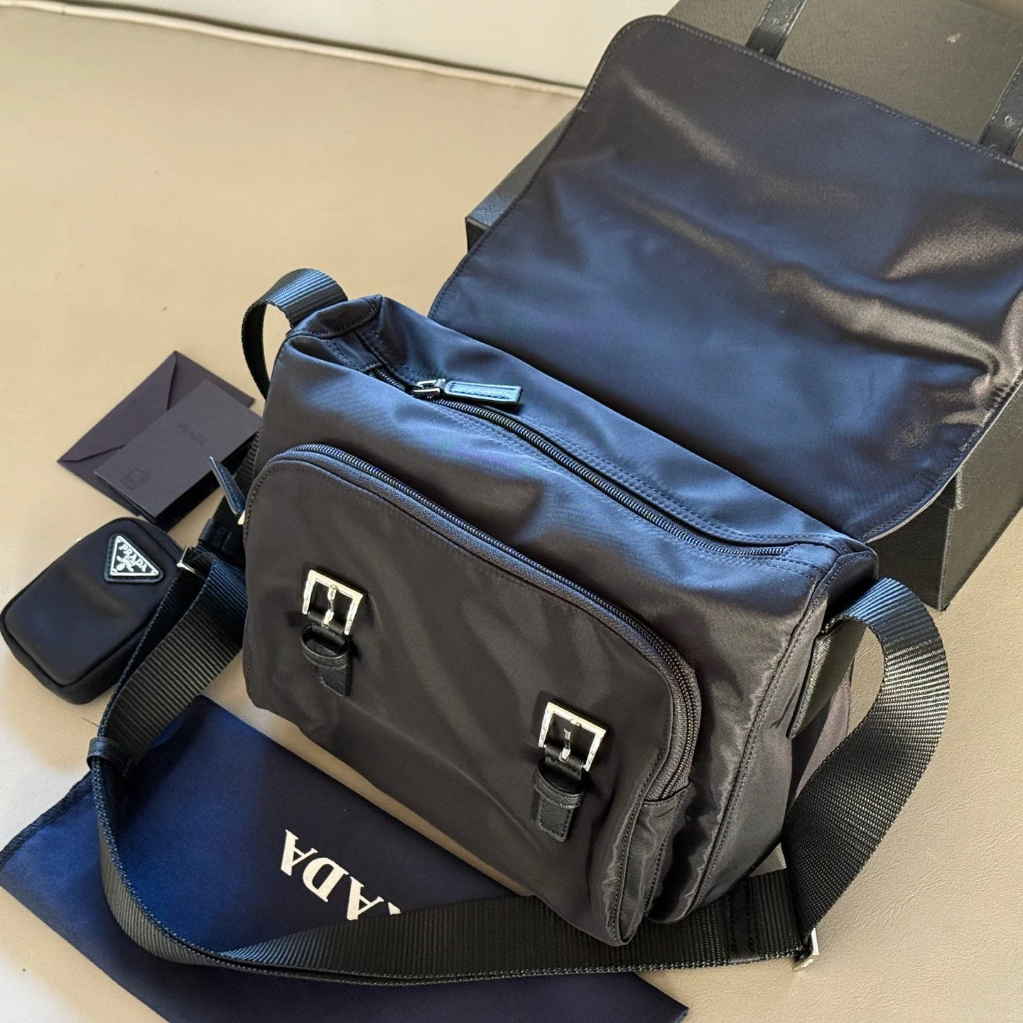 Unisex Recycled Nylon Crossbody Bag