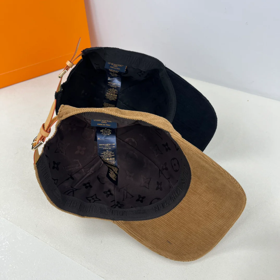 Corduroy embroidered baseball cap