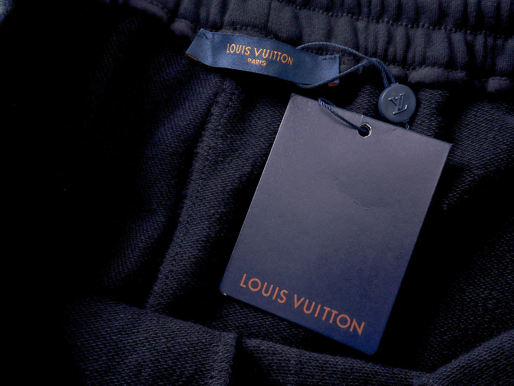 Embroidery drawstring casual trousers