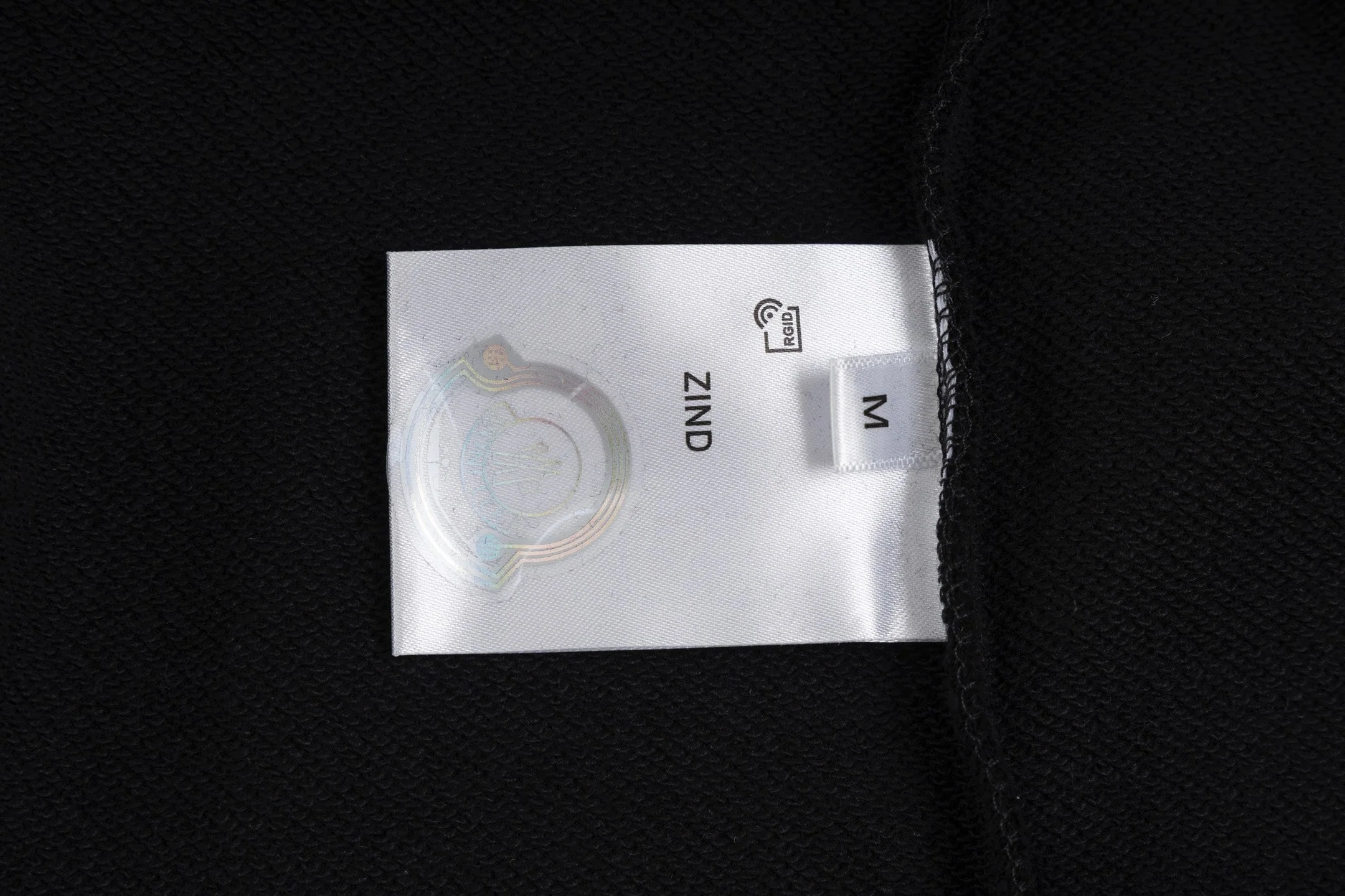 Flocked crew neck cotton sweatshirt